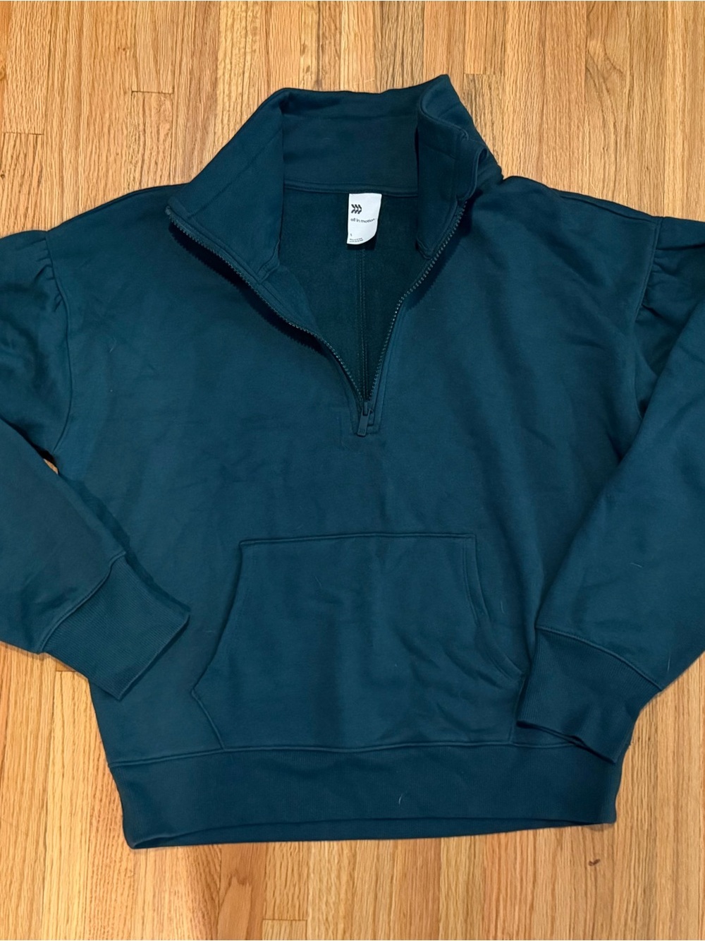 Womenβs Half-Zip Pullover Sweater - Deep Teal